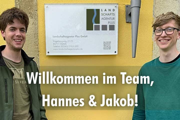 Zwei neue FÖJler starten bei der Landschaftsagentur Plus
