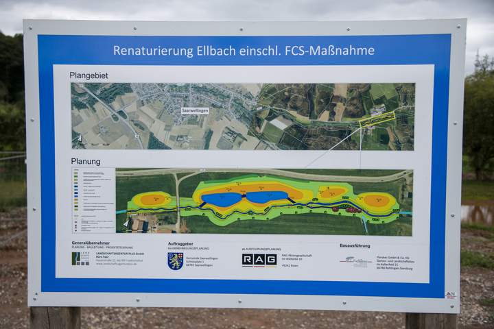 Renaturierung des Ellbachs in Saarwellingen wird fortgesetzt